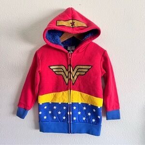 Wonder Woman Red & Blue Kids Hoodie Costume Jacket